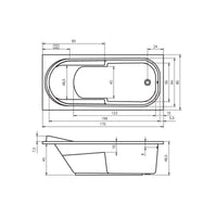 RIHO COLUMBIA vasca da bagno in acrilico 175x80 cm