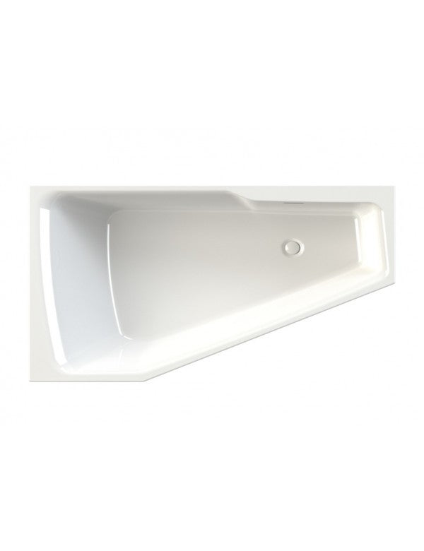Vasca da bagno angolare destra in acrilico RIHO RETHINK SPACE S 160x75 cm