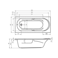 Vasca da bagno in acrilico RIHO FUTURE 180x80 cm