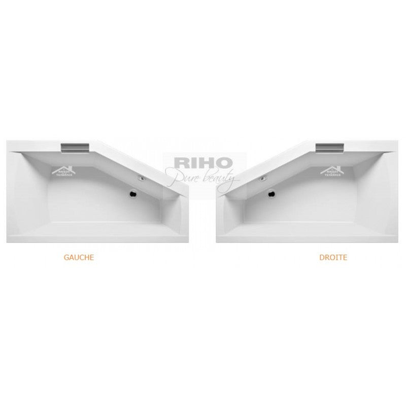 RIHO Vasca da bagno in acrilico con angolo destro GETA 160x90 cm