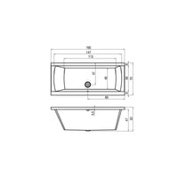 RIHO JULIA vasca da bagno in acrilico 160x70 cm