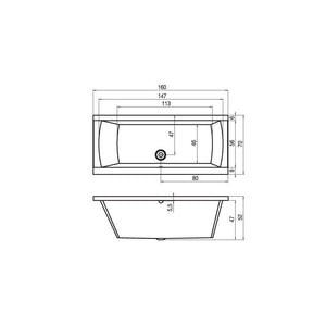 RIHO JULIA vasca da bagno in acrilico 160x70 cm