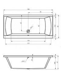 RIHO JULIA vasca da bagno in acrilico 190x90 cm