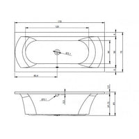 Vasca da bagno RIHO in acrilico con angolo sinistro LIMA 170x75 cm