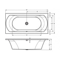 RIHO LIMA vasca da bagno in acrilico 190x90 cm