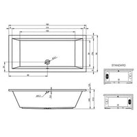 Vasca da bagno in acrilico RIHO LUSSO 190x90 cm
