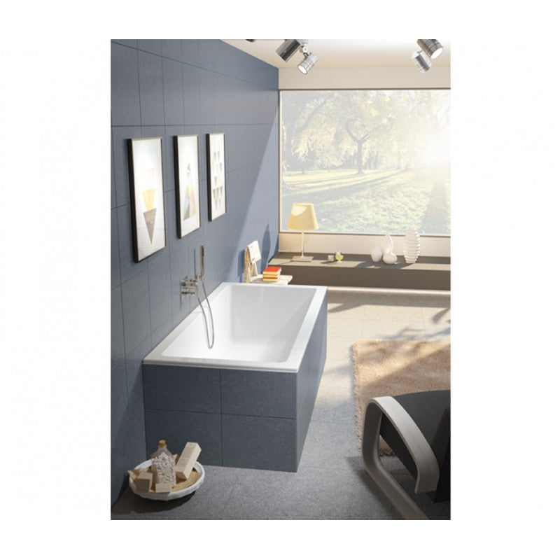 RIHO RETHINK CUBIC WALL vasca da bagno in acrilico 180x80 cm
