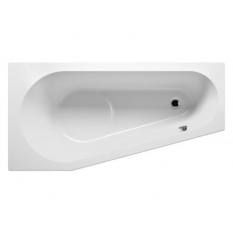 Vasca da bagno angolare destra in acrilico RIHO DELTA 160x80 cm