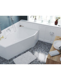 Vasca da bagno angolare grande in acrilico RIHO RETHINK SPACE L 180x110 cm