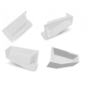 Vasca da bagno grande angolo sinistro RIHO RETHINK SPACE L Plug&Play 180x110 cm