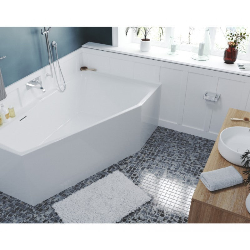 Vasca da bagno angolare sinistra in acrilico RIHO RETHINK SPACE S Plug&Play 160x75 cm