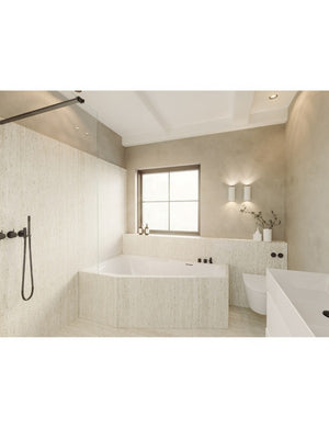 Vasca da bagno angolare destra in acrilico RIHO RETHINK SPACE M Plug&Play 170x90 cm