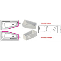 RIHO RETHINK SPACE M Vasca da bagno angolare sinistra in acrilico Plug&Play 170x90 cm