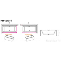 RIHO RETHINK CUBIC Vasca da bagno Plug&Play Dritta 180x90 cm