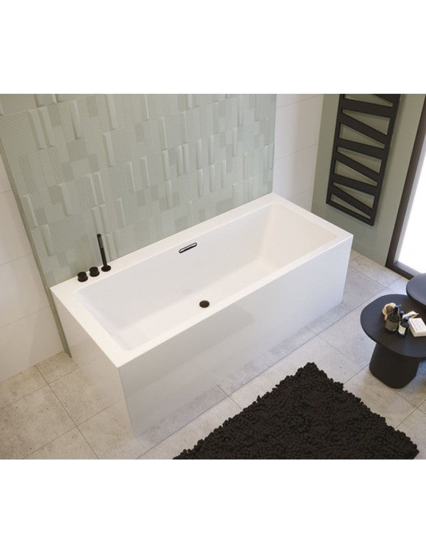 RIHO RETHINK CUBIC Plug&Play Back2Wall Vasca da bagno 180x90 cm