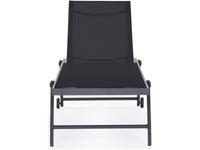 Set di 2 lettini in textilene e alluminio "Jolia" - Phoenix - Nero