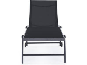 Set di 2 lettini in textilene e alluminio "Jolia" - Phoenix - Nero