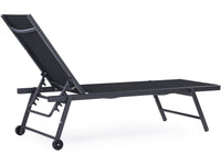 Set di 2 lettini in textilene e alluminio "Jolia" - Phoenix - Nero