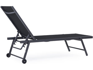 Set di 2 lettini in textilene e alluminio "Jolia" - Phoenix - Nero