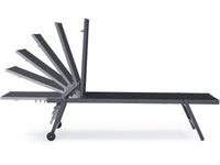 Set di 2 lettini in textilene e alluminio "Jolia" - Phoenix - Nero