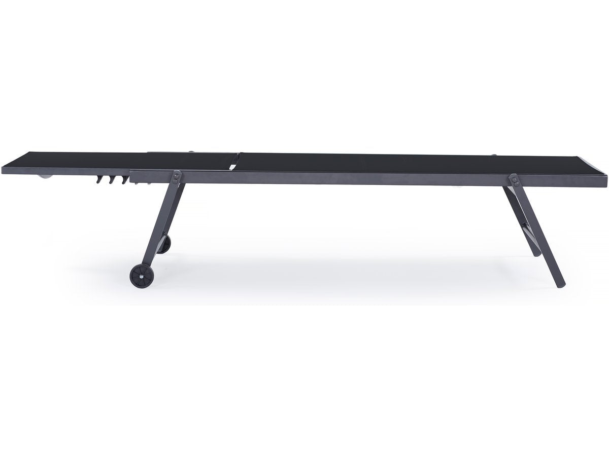 Set di 2 lettini in textilene e alluminio "Jolia" - Phoenix - Nero