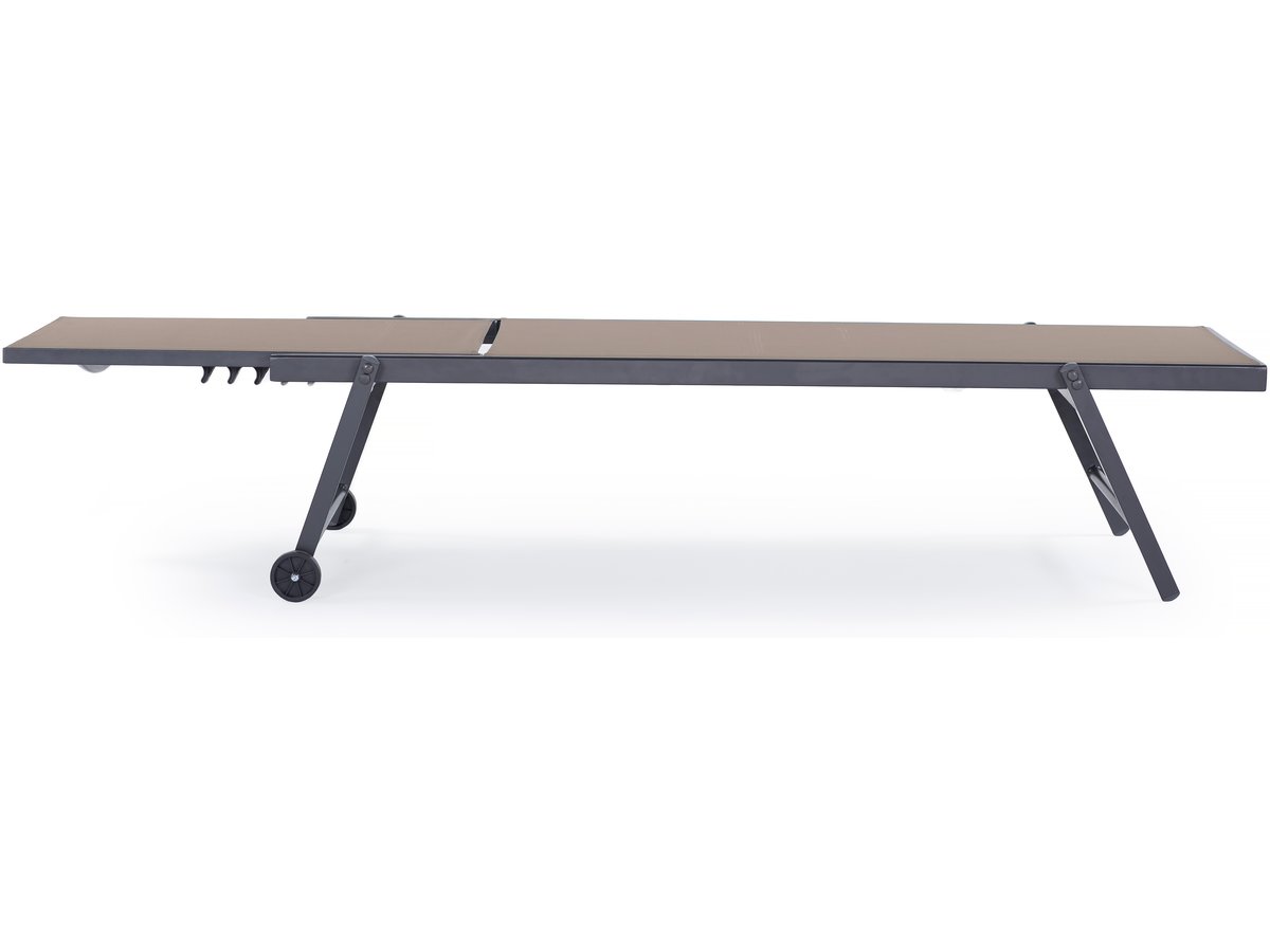 Lettino prendisole Set 2 lettini in textilene e alluminio Jolia  Phoenix  colore Talpa