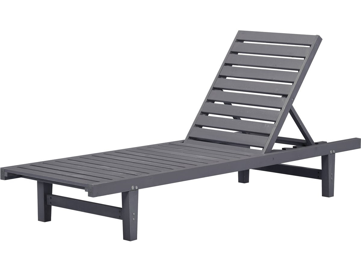 Lettino da sole in legno L194xL65xH96  Rawai colore Grigio