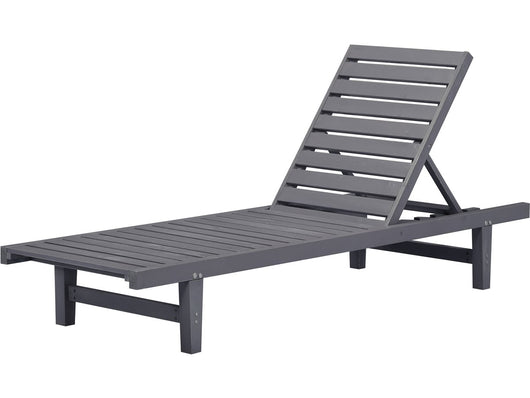 Lettino da sole in legno L194xL65xH96  Rawai colore Grigio