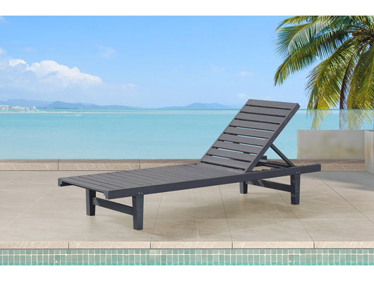 Lettino da sole in legno L194xL65xH96  Rawai colore Grigio