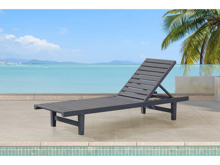 Lettino da sole in legno L194xL65xH96  Rawai colore Grigio