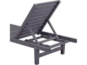 Lettino da sole in legno L194xL65xH96  Rawai colore Grigio