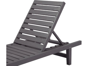 Lettino da sole in legno L194xL65xH96  Rawai colore Grigio
