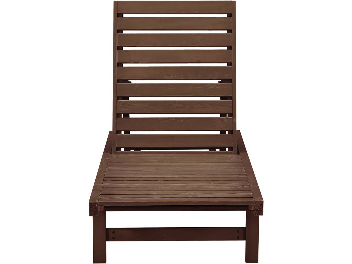 Set di 2 lettini di legno Rawai - Marrone