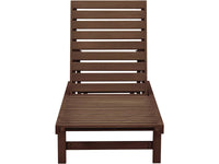 Set di 2 lettini di legno Rawai - Marrone