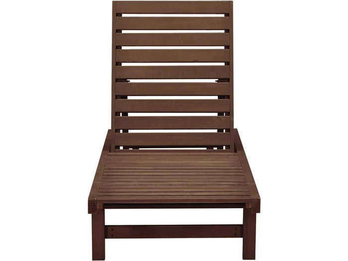 Set di 2 lettini di legno Rawai - Marrone