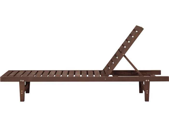 Set di 2 lettini di legno Rawai - Marrone