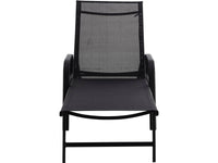 Lettino da sole in acciaio "Farniente" - Nero