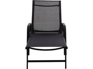 Lettino da sole in acciaio "Farniente" - Nero