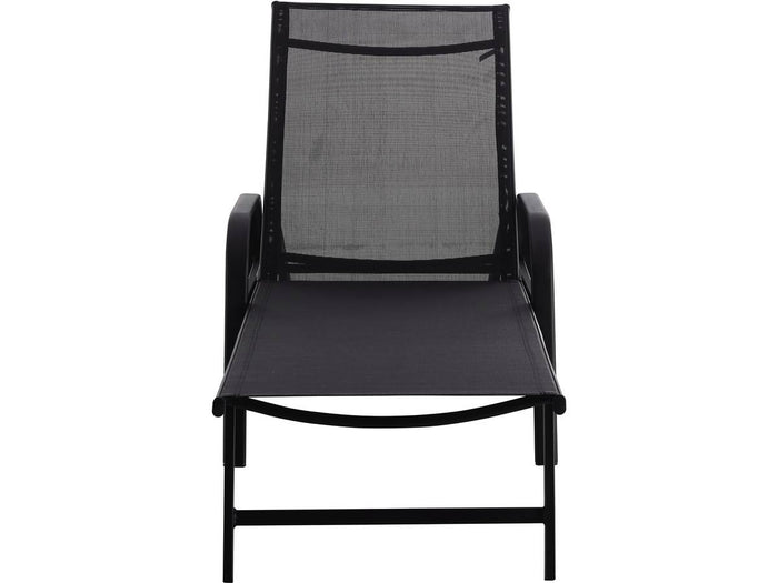 Lettino da sole in acciaio "Farniente" - Nero