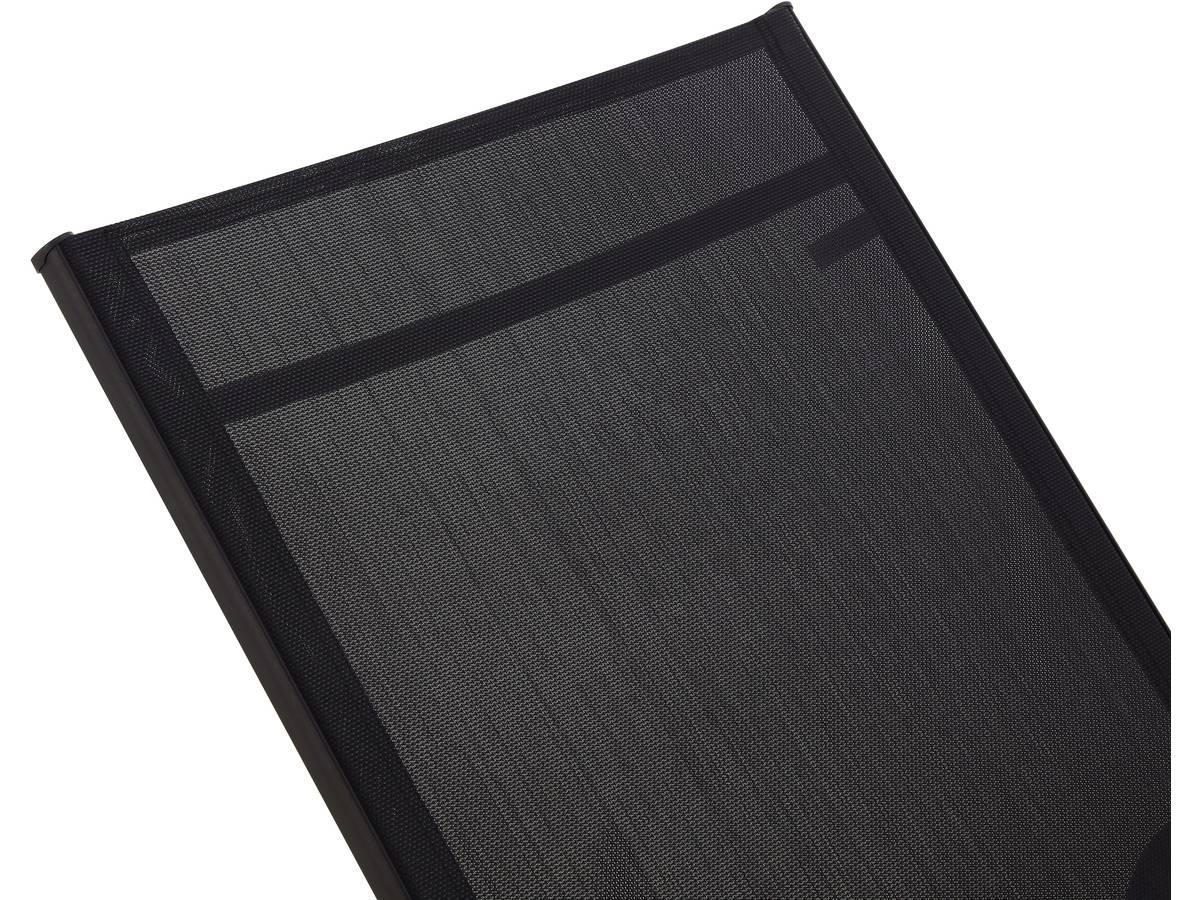 Lettino da sole in acciaio "Farniente" - Nero