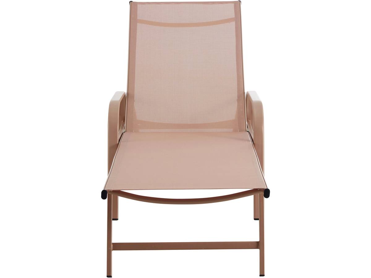 Lettino da sole in acciaio "Farniente" - Marrone