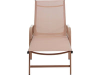 Lettino da sole in acciaio "Farniente" - Marrone