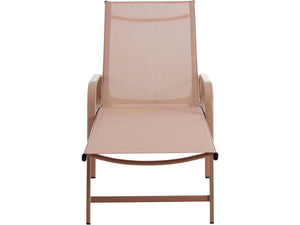 Lettino da sole in acciaio "Farniente" - Marrone