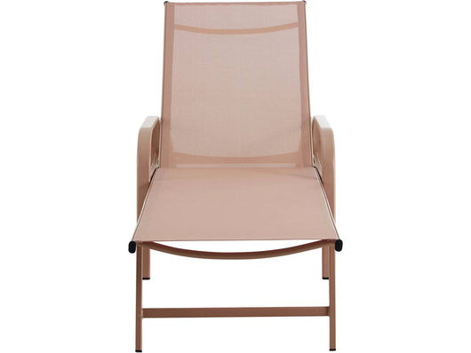 Lettino da sole in acciaio "Farniente" - Marrone