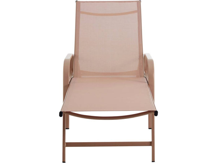 Lettino da sole in acciaio "Farniente" - Marrone