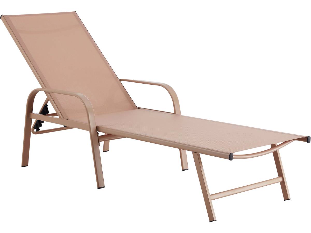 Lettino da sole in acciaio "Farniente" - Marrone