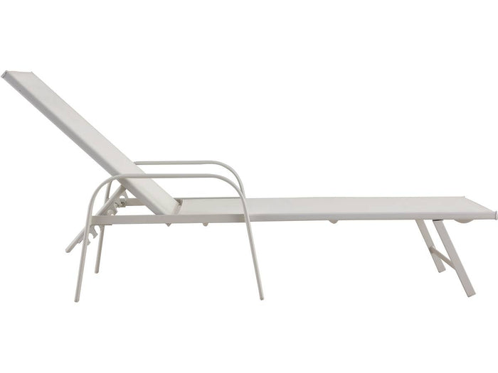 Set di 2 lettini prendisole in metallo "Farniente" - Bianco