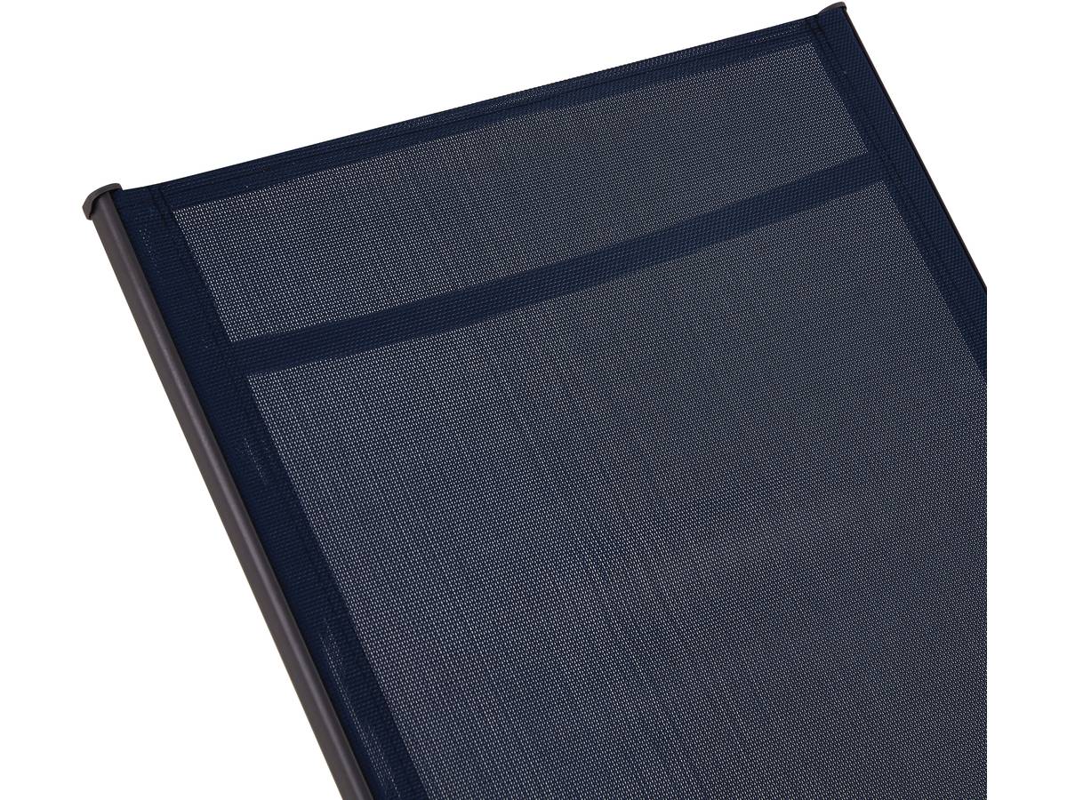 Set di 2 lettini prendisole in metallo "Farniente" - Blu notte