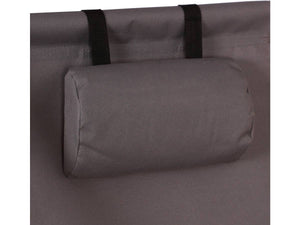 Set di 2 sedie a sdraio in legno "Chilienne" con braccioli - 107 x 56,5 x 81 cm - Grigio Scuro