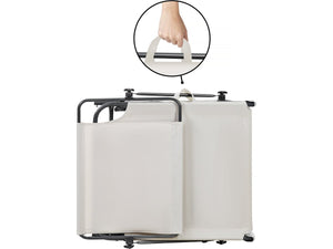 Set di 2 lettini prendisole pieghevoli "Lazy" - Con parasole - Beige